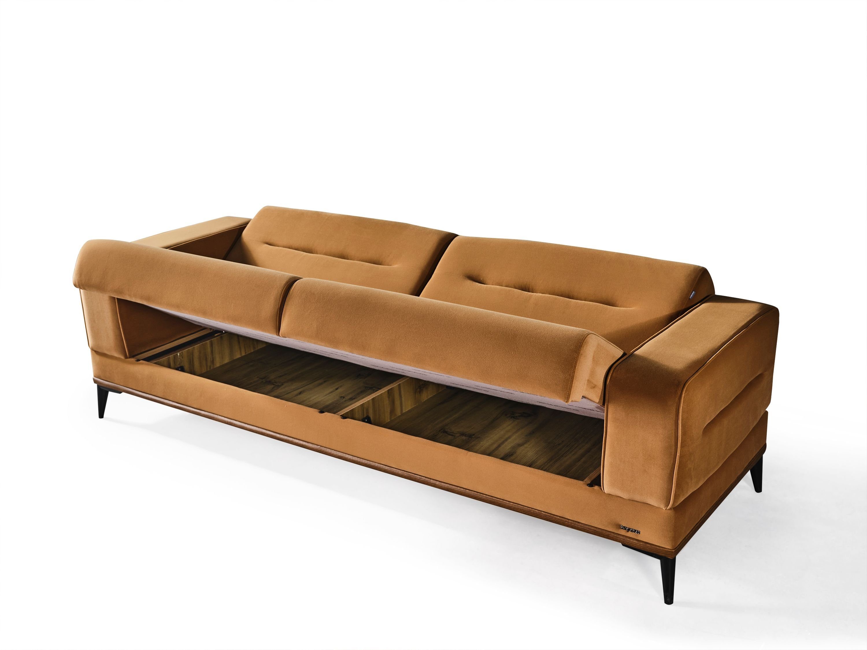 Teil, Zenka, Samtstoff Handmade Villa Beige Mikrofaser 1 Sofa Quality,strapazierfähiger Möbel