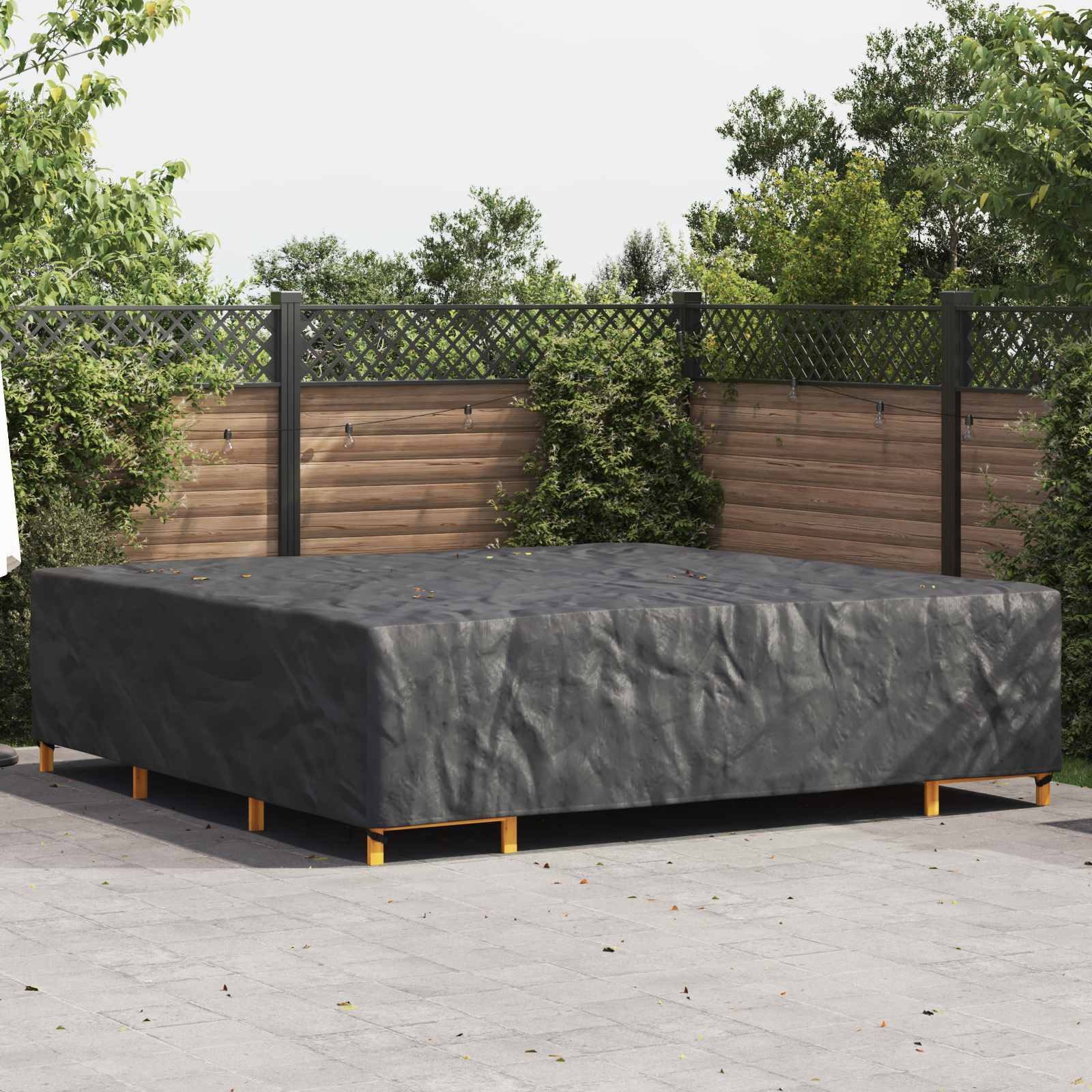 vidaXL Gartenmöbel-Schutzhülle Möbelbezug Uni Schwarz 300 x 300 x 70 cm 210D (1-St)