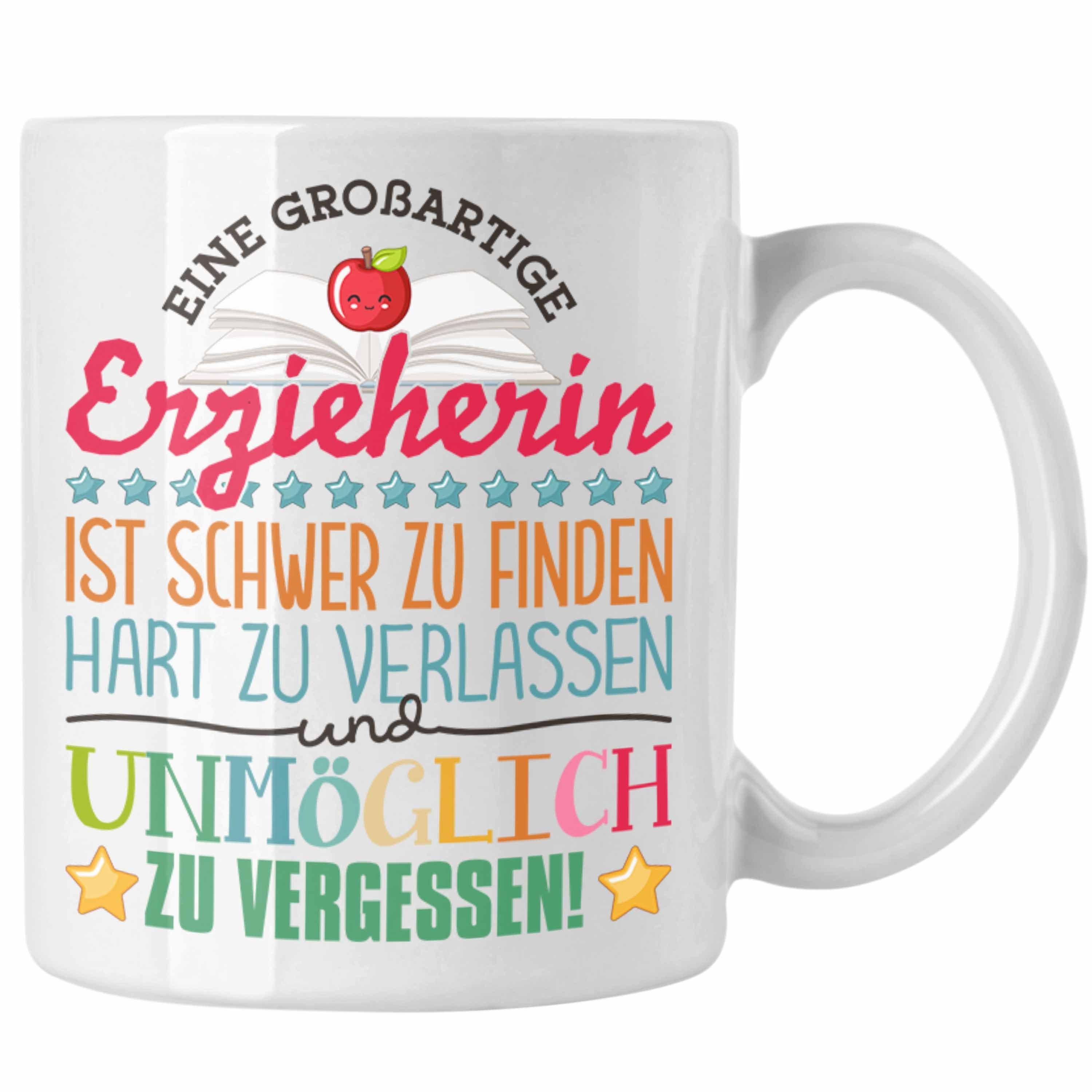 Trendation Tasse Trendation - Erzieherin Abschied Tasse Abschiedsgeschenk Spruch Kinder