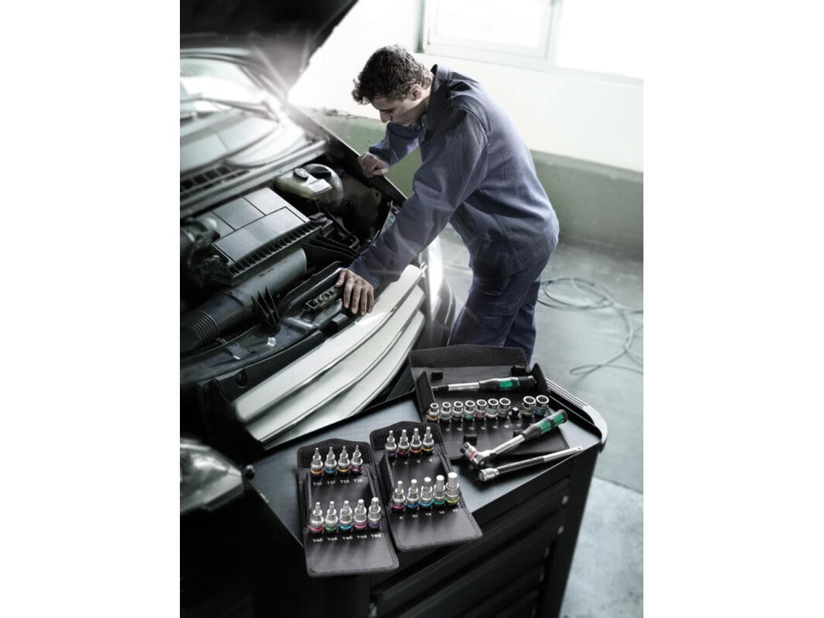 Wera Bit-Set Wera 8740 C HF 1 Zyklop Bitnuss-Satz 9-teilig, Set, inkl. robuster Textilbox, Farbkennzeichnung