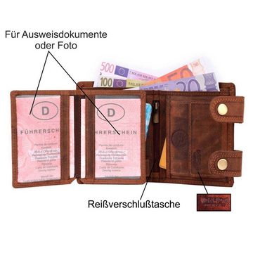 SHG Geldbörse ⌂ Herren Leder Börse Portemonnaie, Brieftasche mit Münzfach und RFID Schutz