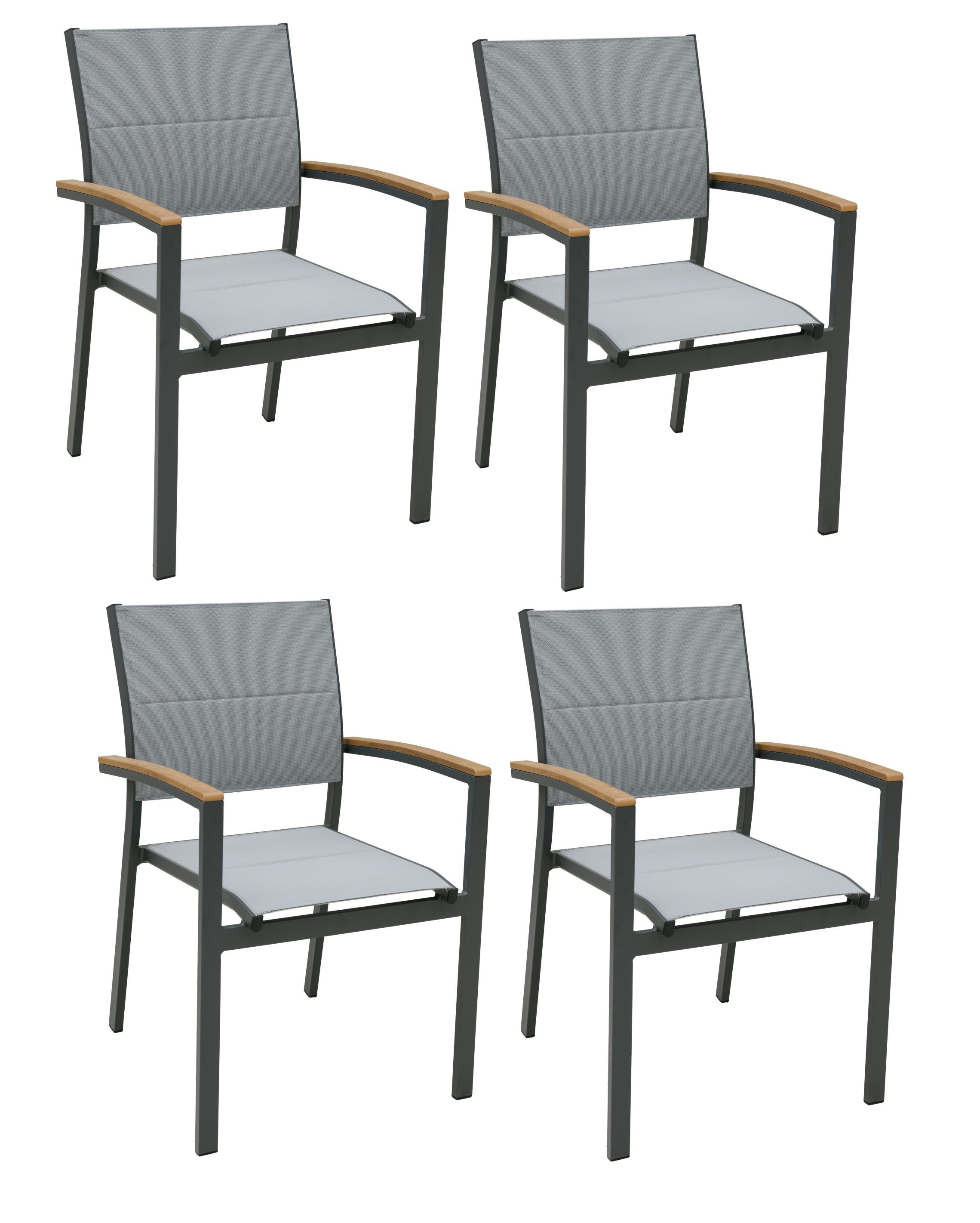 Garden Pleasure Gartenstuhl, Stapelstuhl SILEA, 4er Set