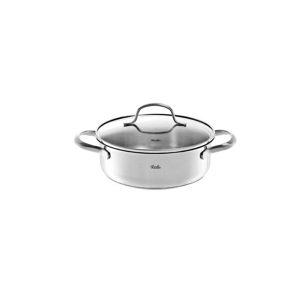 Fissler Topf-Set San Francisco, Edelstahl 18/10 (Set, 3-tlg., Kochtopf 20/24 + Stielkasserolle 16cm oD), spülmaschinengeeignet