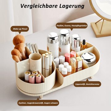 CALIYO Make-Up Organizer Make Up Kosmetik Organizer, 360° Drehbarer Beauty Organizer, Multifunktionale Kosmetikaufbewahrung für Frisiertisch, Schlafzimmer