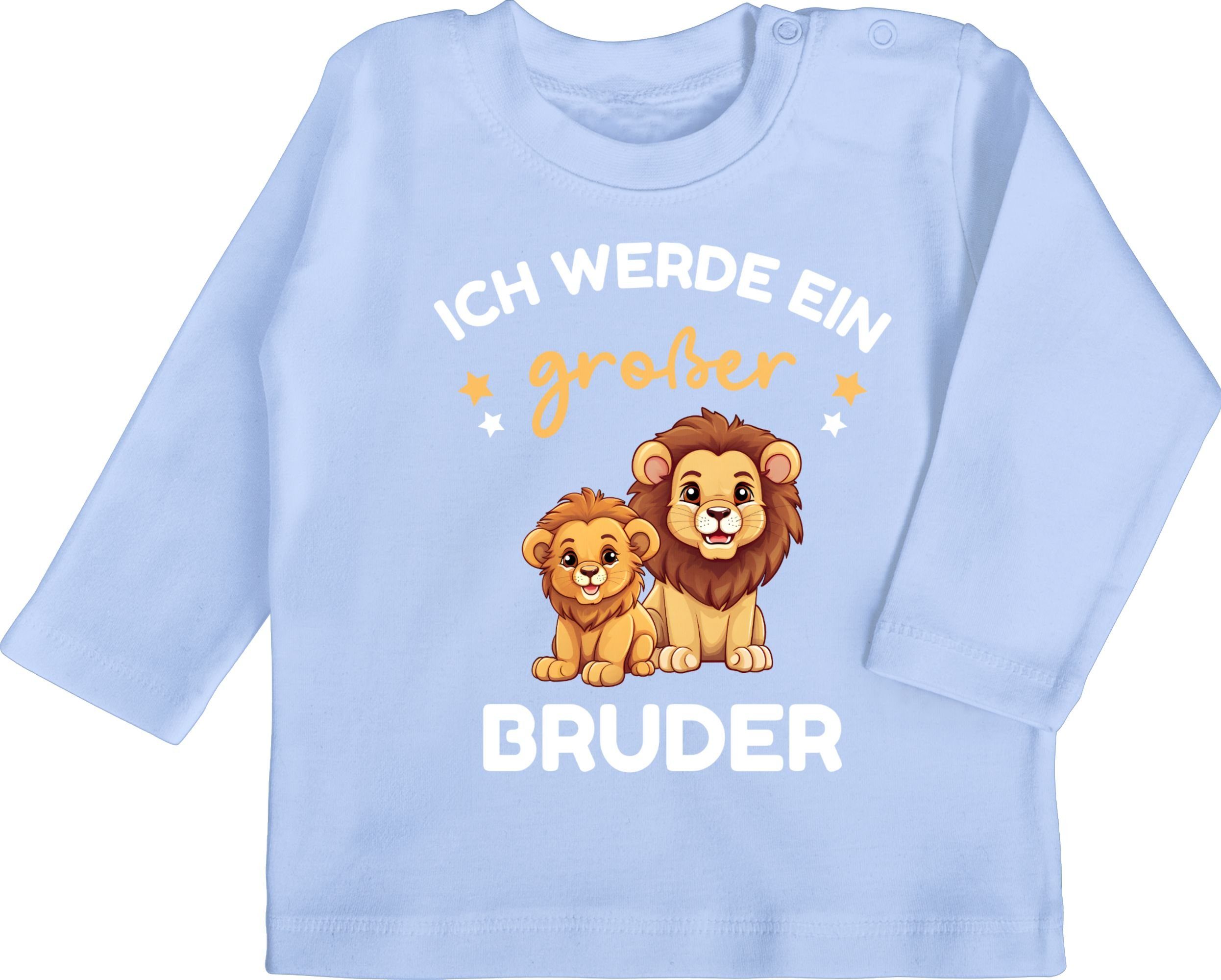 Shirtracer T-Shirt Ich werde großer Bruder Geschenk Löwen Großer Bruder 2 Babyblau