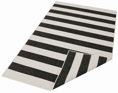 Teppich Alan, andas, rechteckig, Höhe: 5 mm, Wendeteppich, Streifen, Scandi, wetterfest, In- und Outdoor geeignet