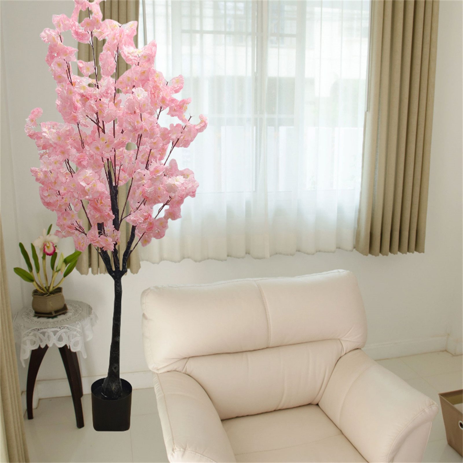 Kunstbonsai Kirschblüten Blumen Künstliche Bäume 3.9ft/4.9ft/5.9ft, GarveeM günstig online kaufen