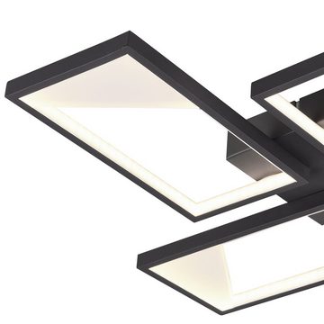 TRIO Leuchten LED Deckenleuchte, LED-Leuchtmittel fest verbaut, Warmweiß, LED Design Decken Lampe Wohn Ess Zimmer Beleuchtung Switch