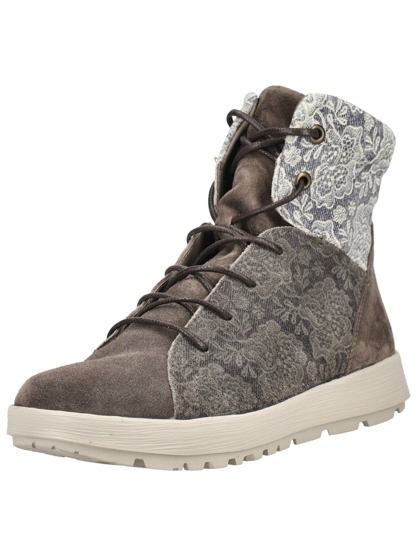 Think! Stiefelette Veloursleder/Textil . Schnürstiefelette