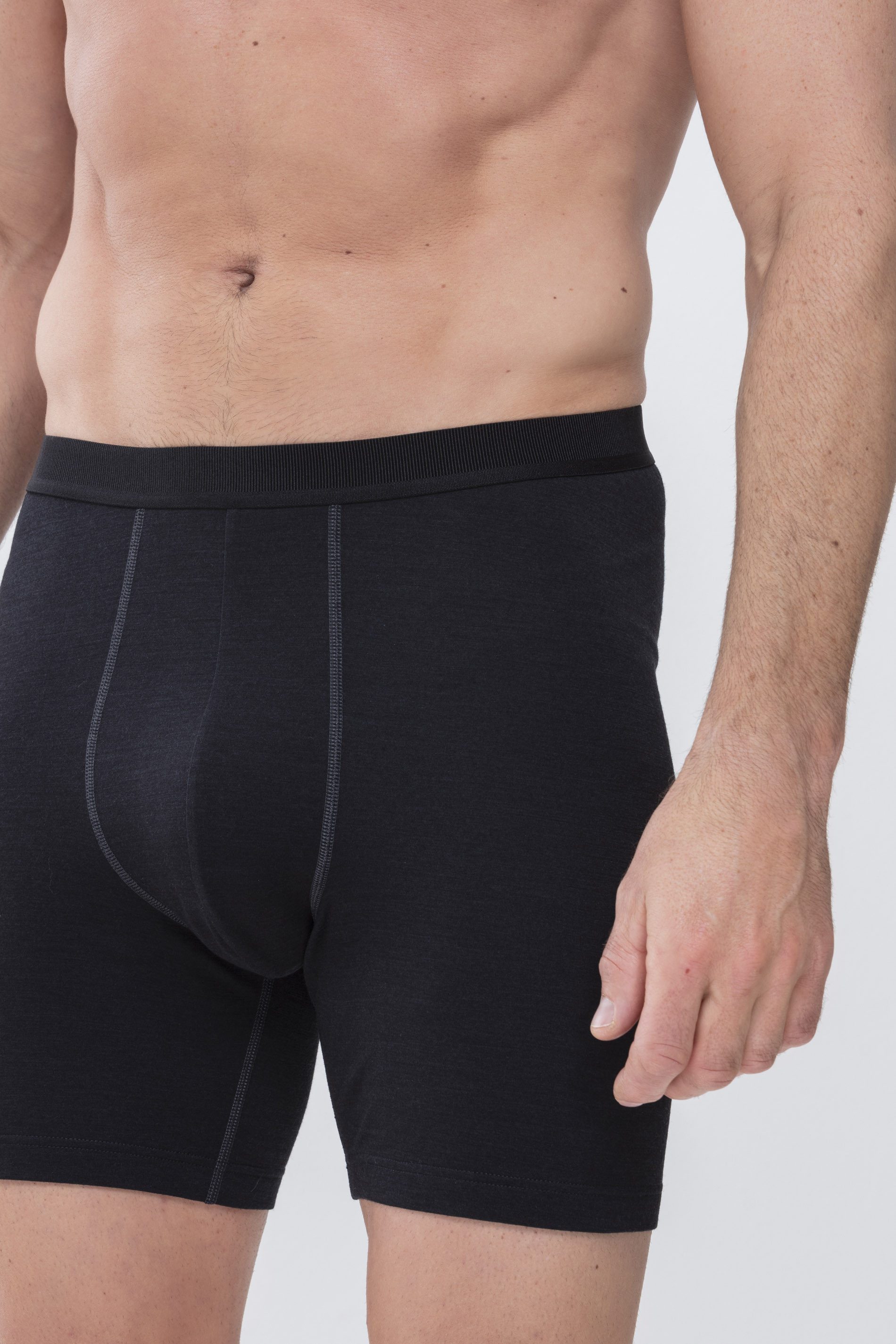 Mey Lange Unterhose Mey Herren Long Shorts Serie Performance Uni (Einzelartikel, 1-St., 1)
