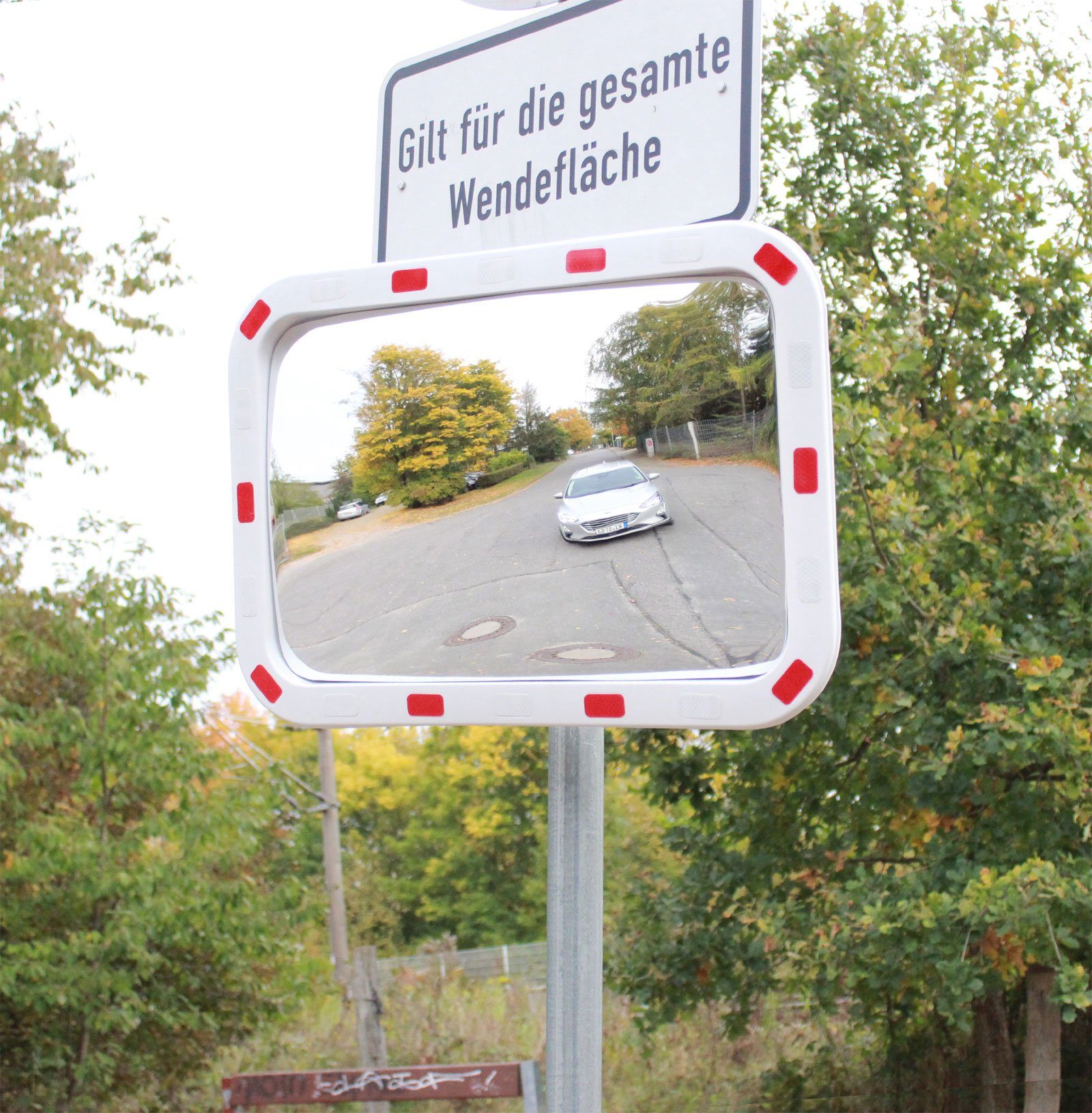 TRUTZHOLM Verkehrsschild Verkehrsspiegel eckig Weitwinkelfunktion 40x60cm S günstig online kaufen