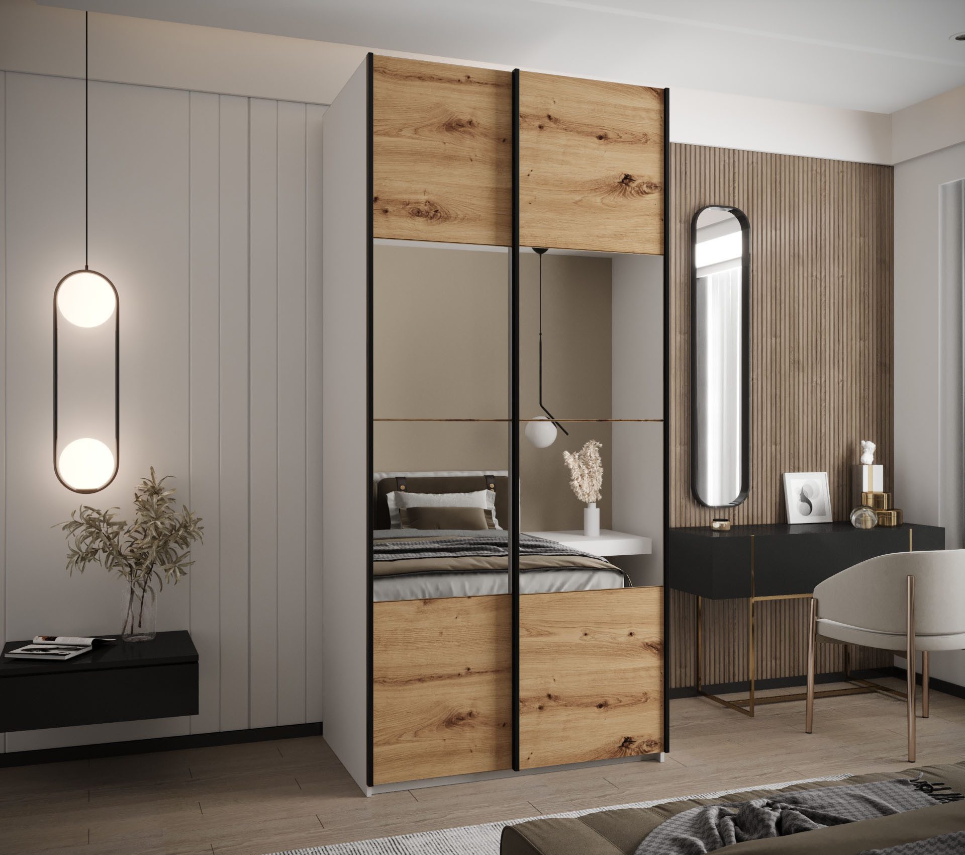 ABIKS MÖBEL Schwebetürenschrank LUX 4 hoher günstig online kaufen