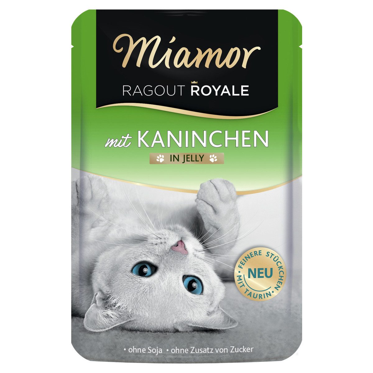 Miamor Ragout Royale mit Kaninchen in Jelly 100 g - 22 Stück, Nassfutter für: Katze