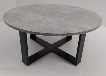 designimpex Couchtisch Design Couchtisch DA-333 rund Wohnzimmertisch Tisch 86 x 42 cm