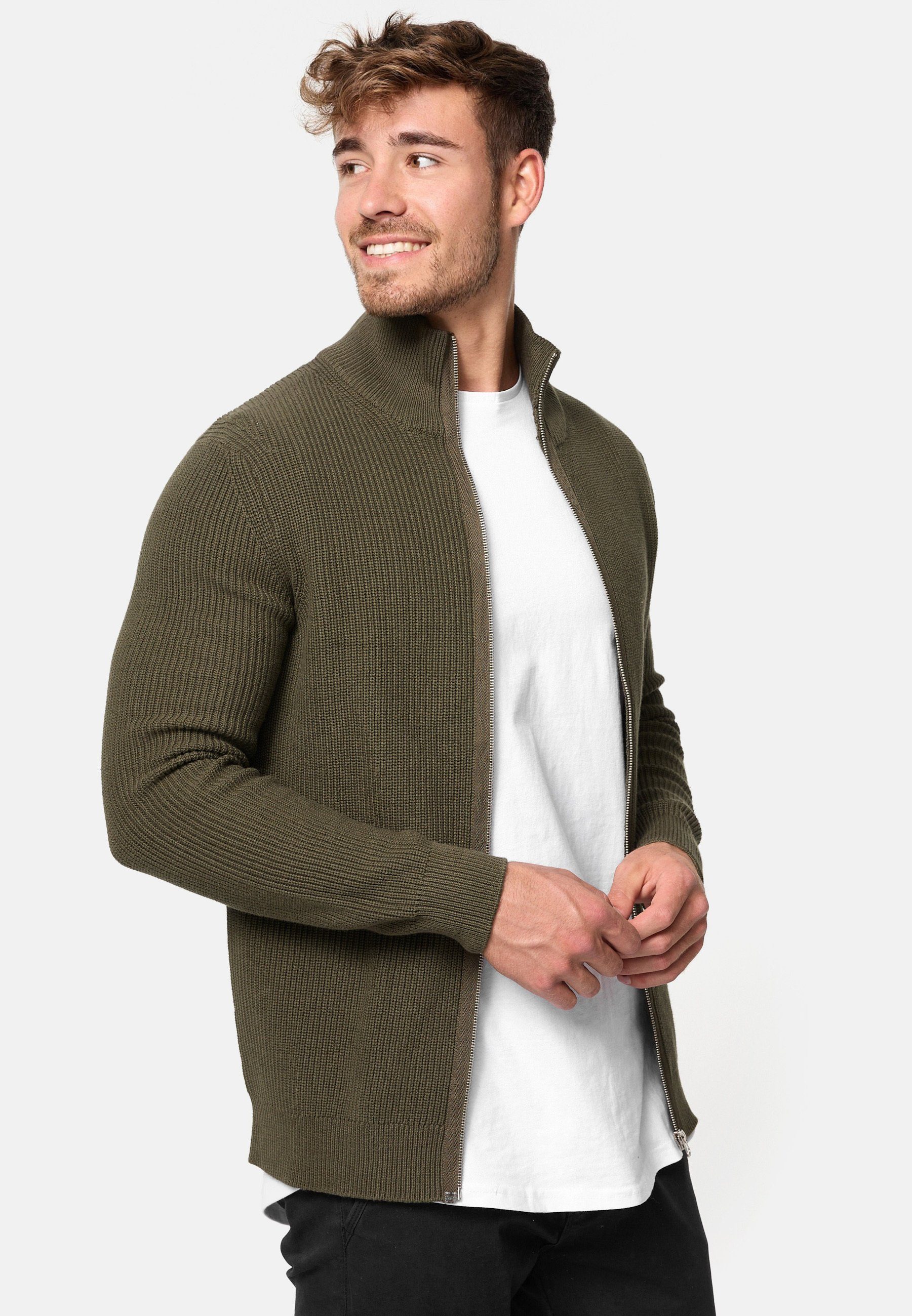 Indicode Strickjacke Army Dodson