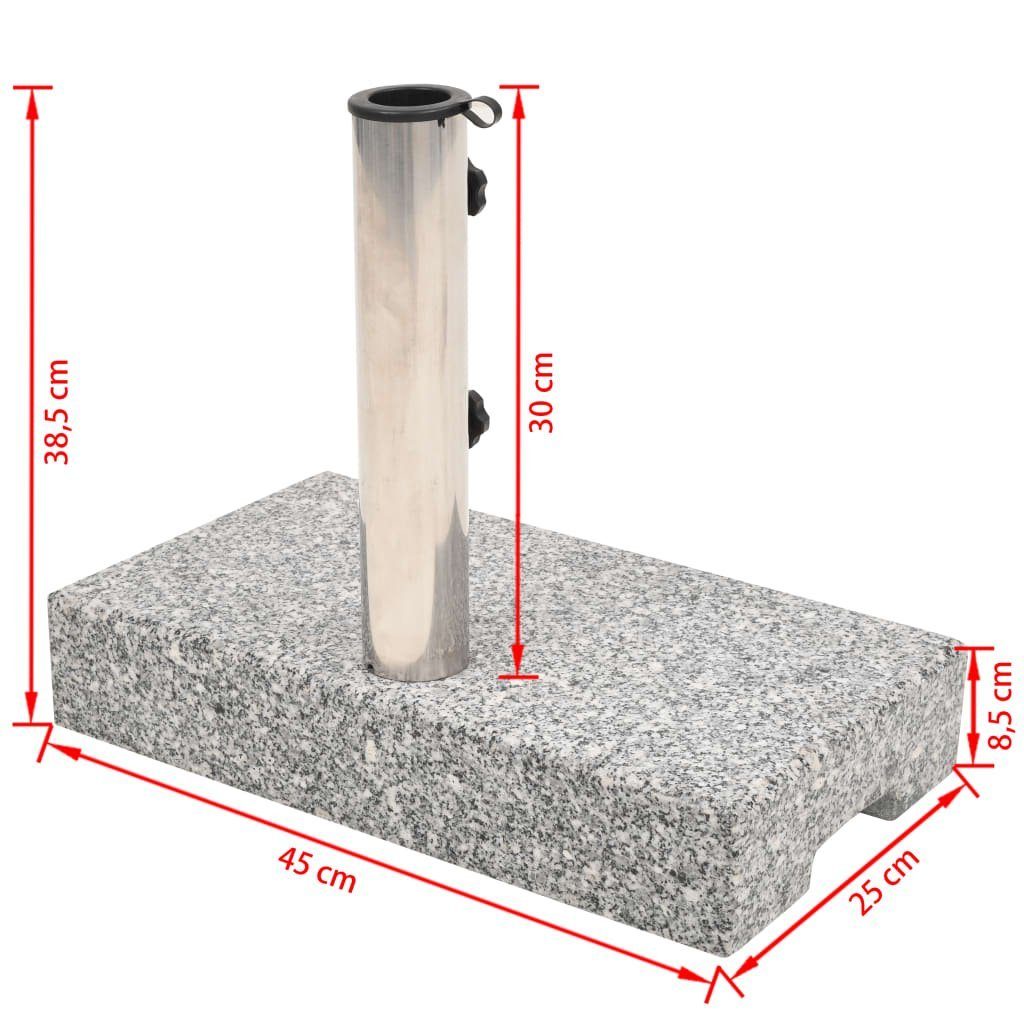 DOTMALL Schirmständer Sonnenschirmständer max. 48mm Granit/Edelstahl Rechteckig, Stamm
