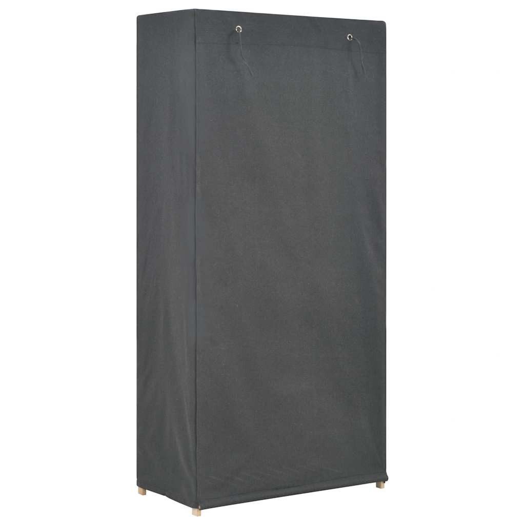 vidaXL Stoffschrank 3-stufiger Kleiderschrank Grau 79 x 40 x 170 cm Stoff (1-St) – Bild 3 von 5