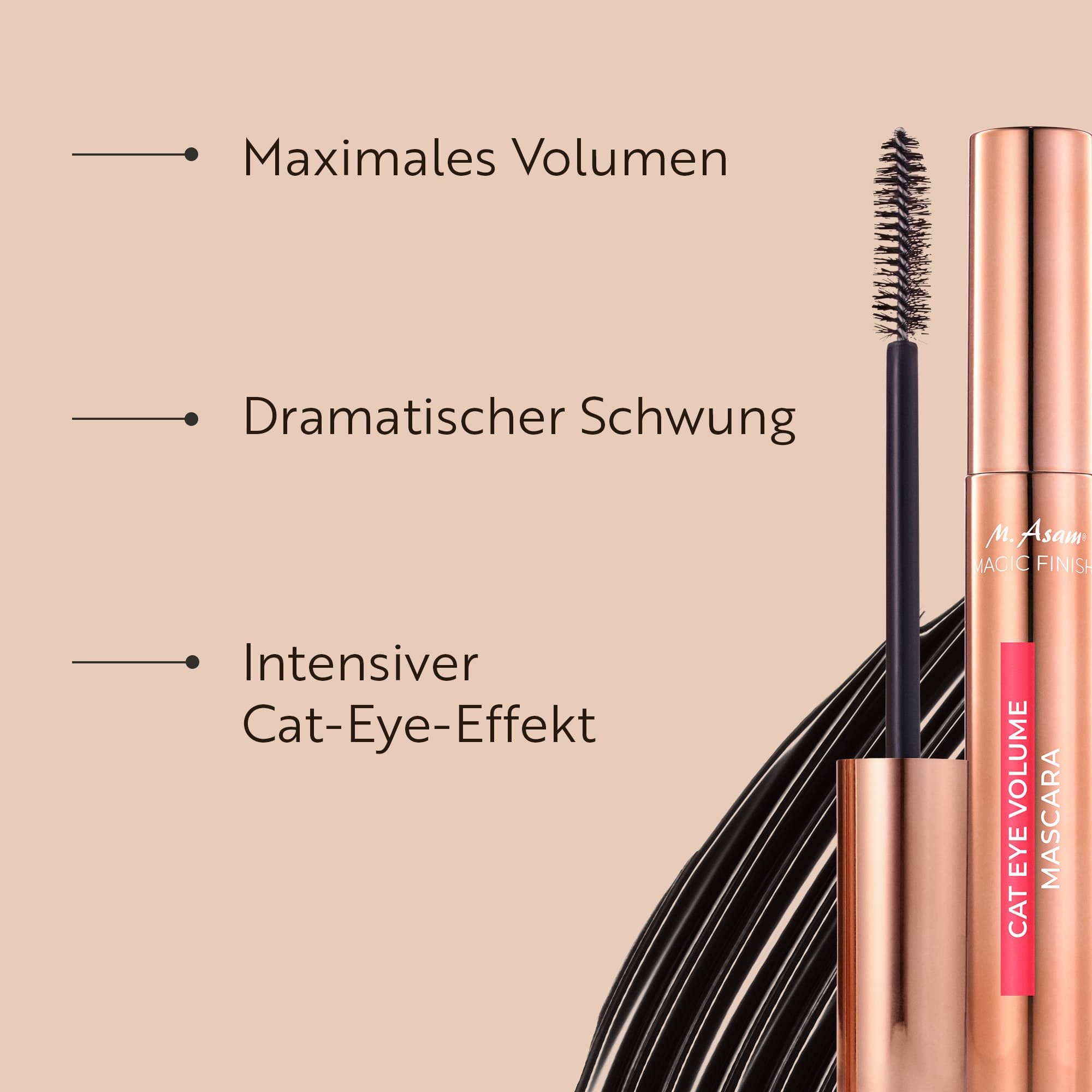 asambeauty Mascara Cat Eye Volumen Mascara Deep Black