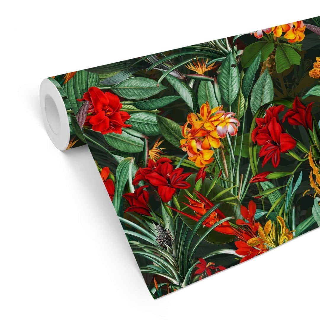 K&L Wall Art Mustertapete Dschungel Blumentapete günstig online kaufen
