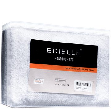 Brielle Duschtücher Handtuch-Set aus 100% Baumwolle - 2 Duschtücher 70x140 cm, (Packung mit 2 Duschtüchern, 2-St), 100% Baumwolle