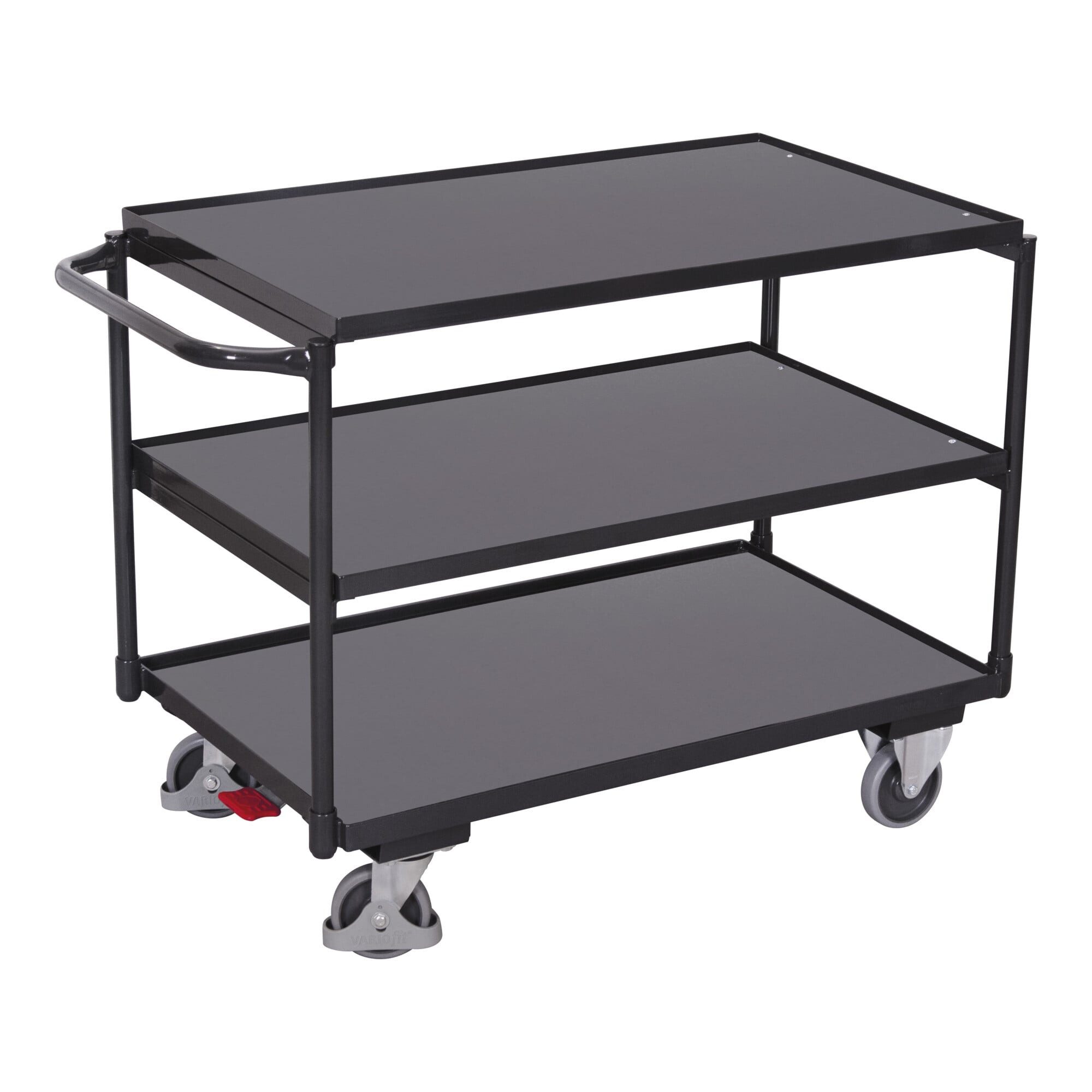 CORDES Transportwagen VarioFit Tischwagen mit 3 Ladeflächen RAL 7016