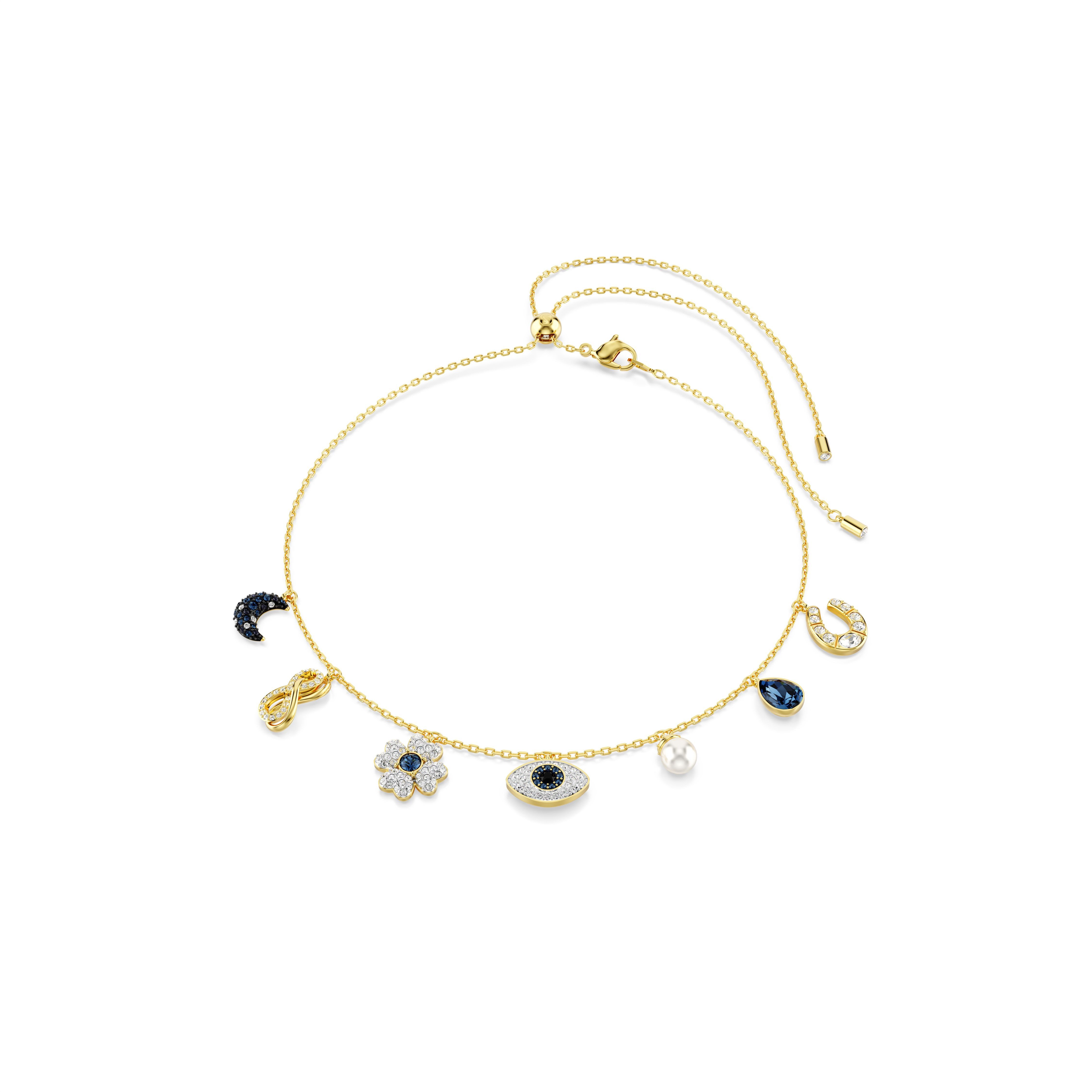 Swarovski Goldkette blau...