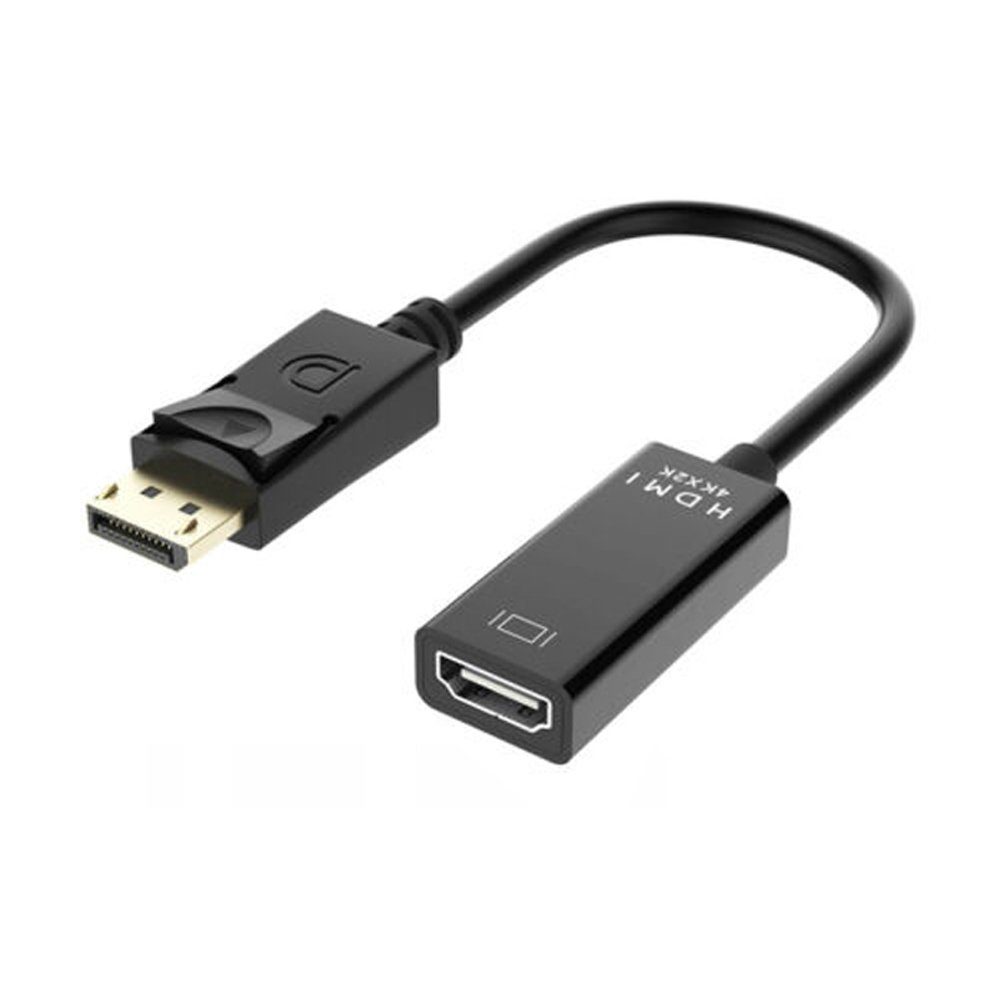 Bolwins D35 DisplayPort DP zu HDMI Adapterkabel 4K für Laptop PC Monitor Audio- & Video-Kabel, DisplayPort Stecker (20 Pin), HDMI Buchse (19 Pin) (25 cm), DisplayPort auf HDMI Adapter Audio- und Videoübertragung