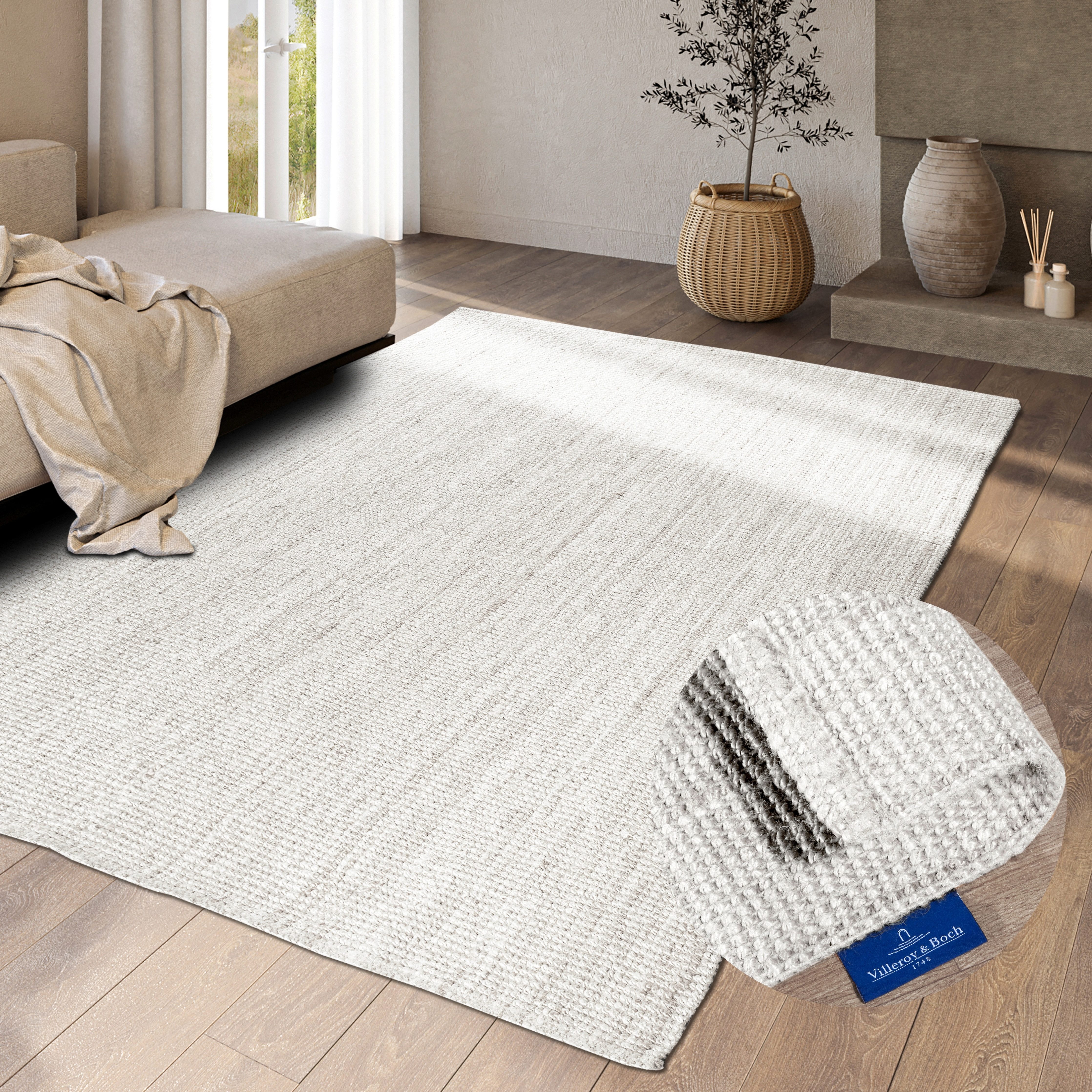 Villeroy & Boch Teppich Rosalie Juteteppich, rechteckig, Höhe: 10 mm, Läufer, 100% Jute, Natur, Wohnzimmer, Esszimmer, Schlafzimmer, GRS