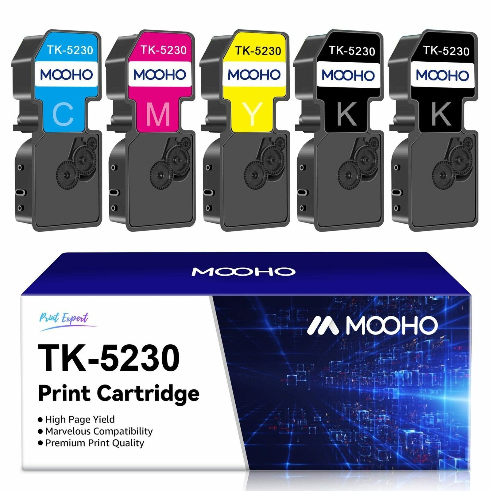 MOOHO Tonerkartusche für Kyocera TK-5230 XL EcoSys M5521CDN M5521CDW P5021CDN | Tonerpatronen