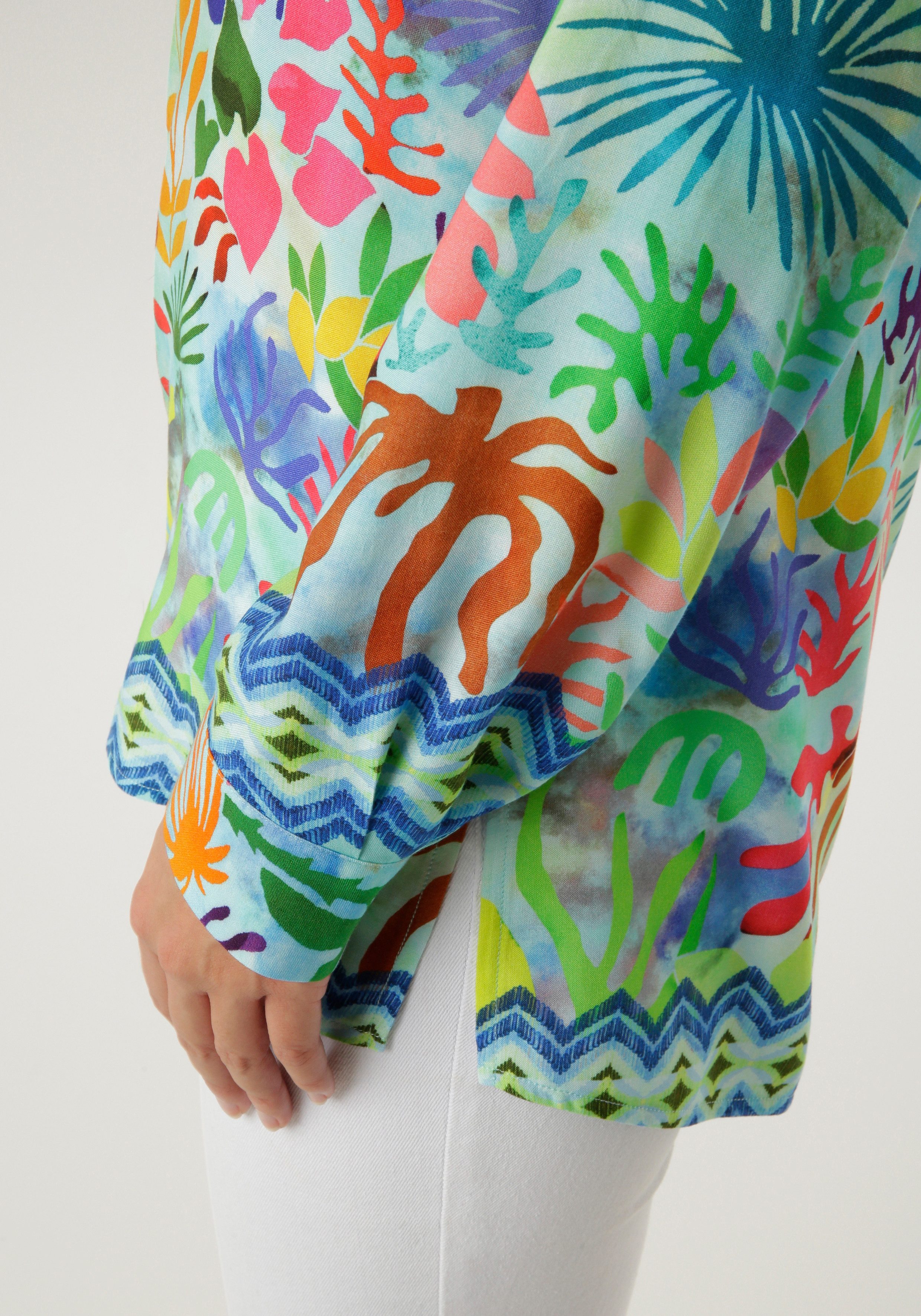 Aniston SELECTED Schlupfbluse mit ausdrucksstarken Korallenmuster - NEUE KOLLEKTION