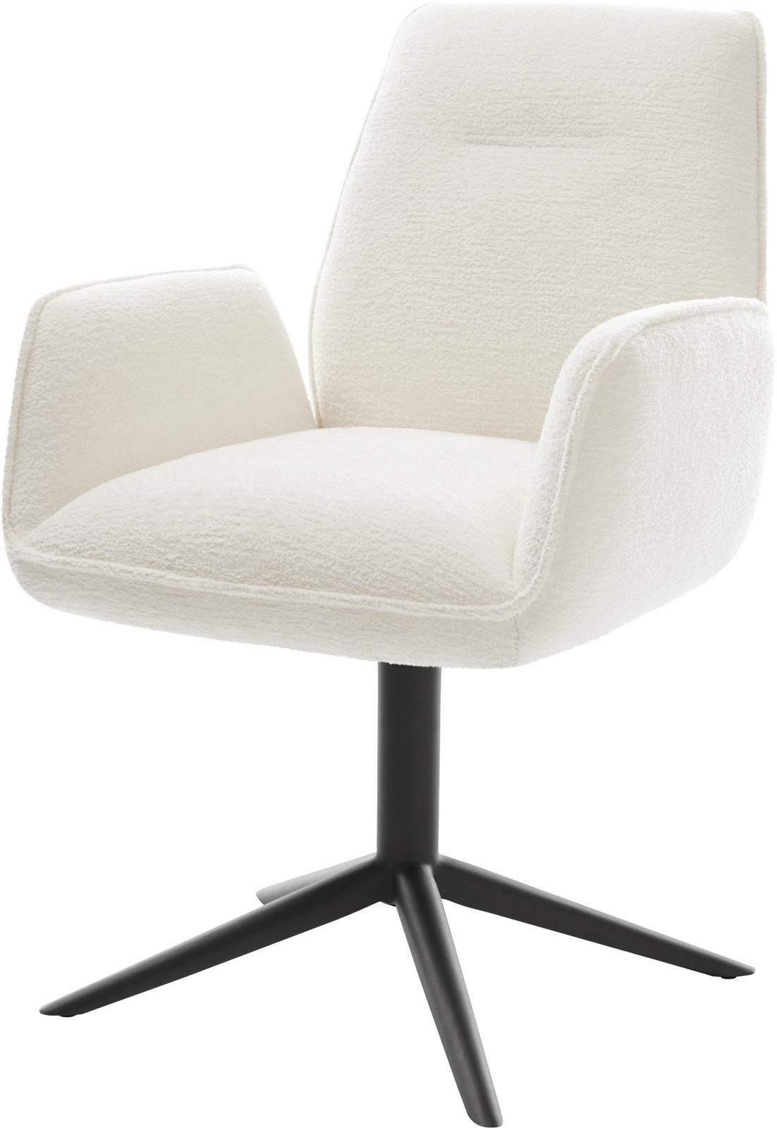 DELIFE Polsterstuhl Zoa-Flex, Fußkreuz Schwarz Bouclé günstig online kaufen