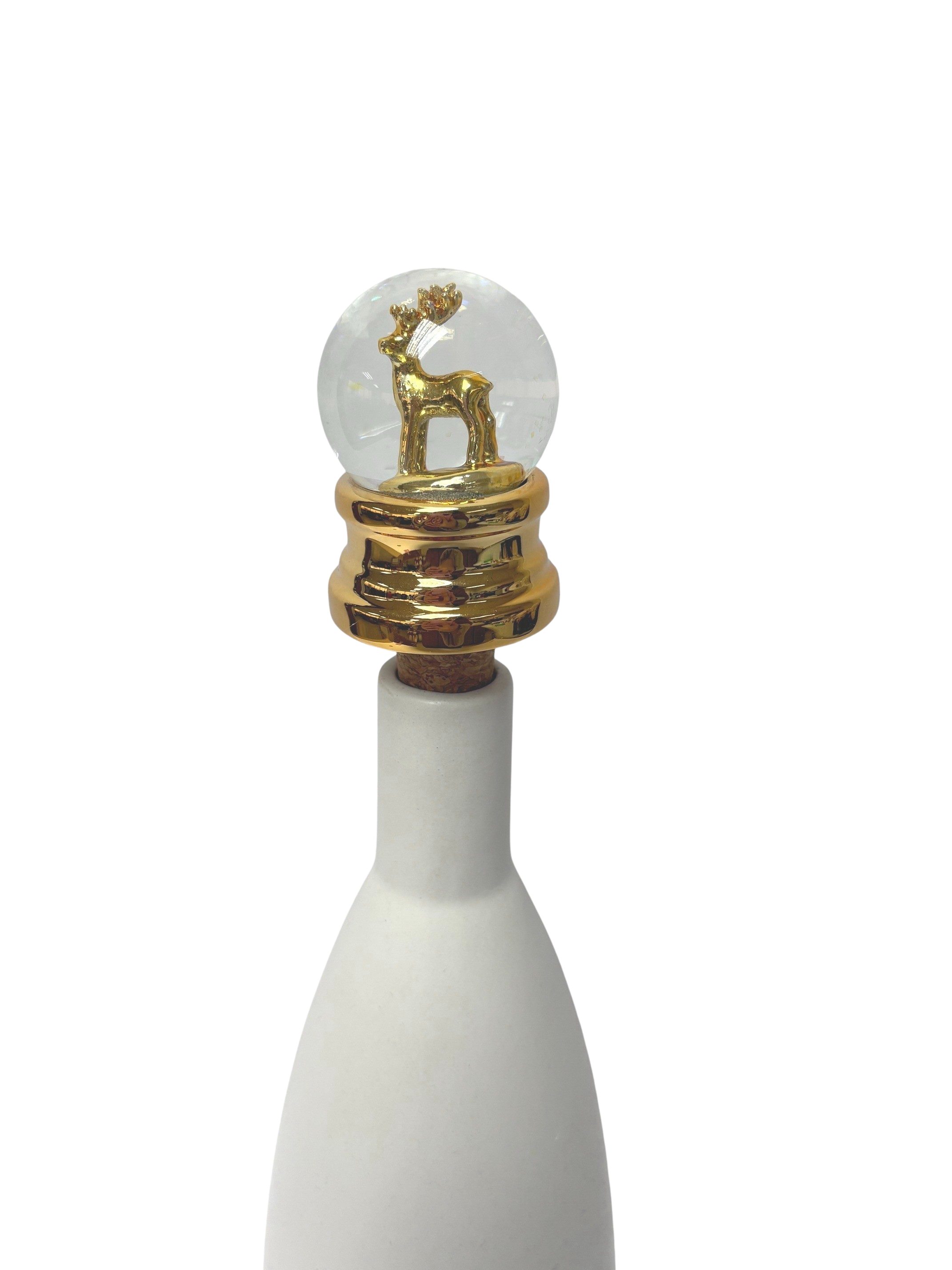 AM Design Flaschenverschluss Schneekugel, 4er Set, 5x11 cm