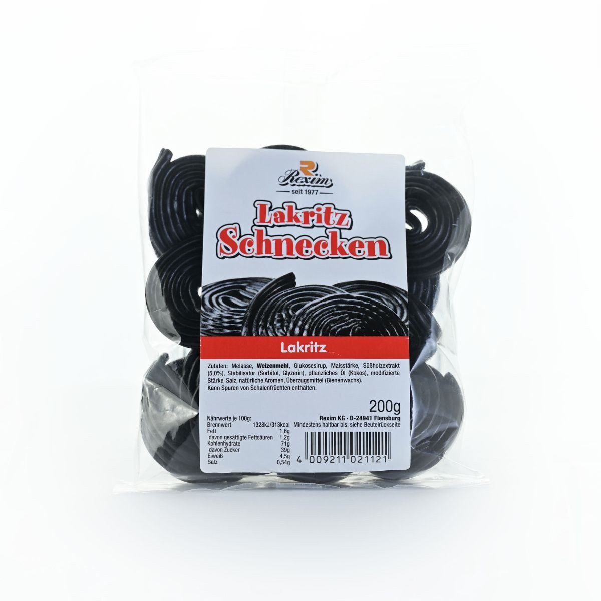 Rexim Süßigkeit Rexim Lakritz Schnecken 200g – Klassiker aus süß‑würzigem Lakritz, 200 g