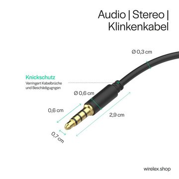 Flexline® Flexline® Audio Klinkenkabel 3,5mm 4-polig, hochflexibel, vergoldet Audio-Kabel, (150,00 cm)