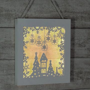 Best Season LED-Bild LED Wandbild, Fensterbild Wald, 27 x 23 cm