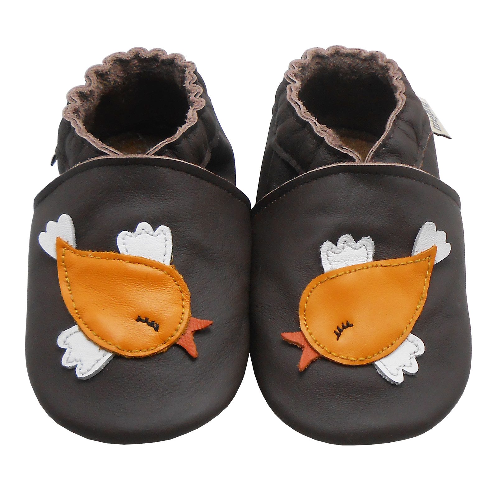 mepiq MEPIQ Baby Lauflernschuhe aus Leder mit Gummisohle rutschfest Krabbelschuh