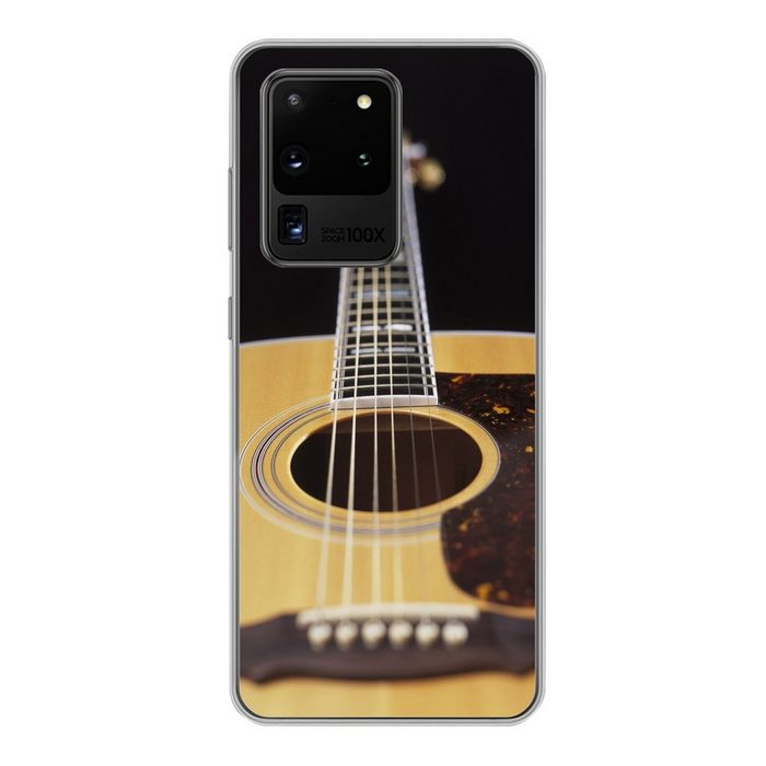 MuchoWow Handyhülle Eine liegende akustische Gitarre Phone Case Handyhülle Samsung Galaxy S20 Ultra Silikon Schutzhülle
