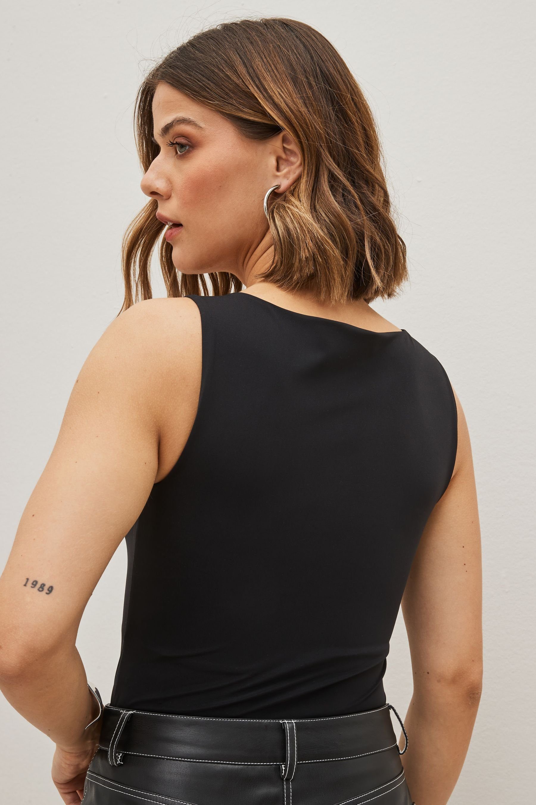 Black Body One-Shoulder-Overall mit D-Ring Next (1-tlg)