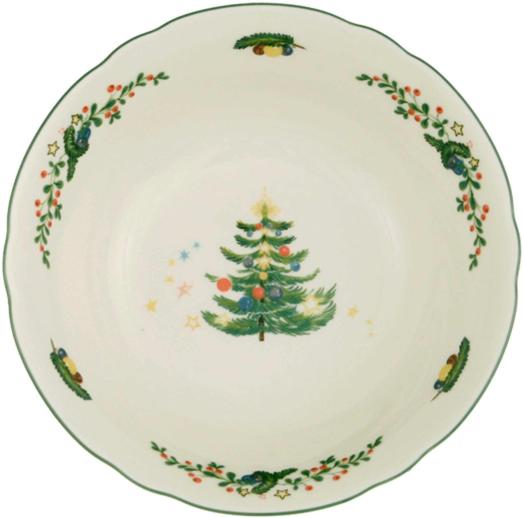 Seltmann Weiden Dessertschale Marieluise Weihnachten, rund 15 cm, Porzellan, (1-tlg), Schale mit weihnachtlichem Dekor