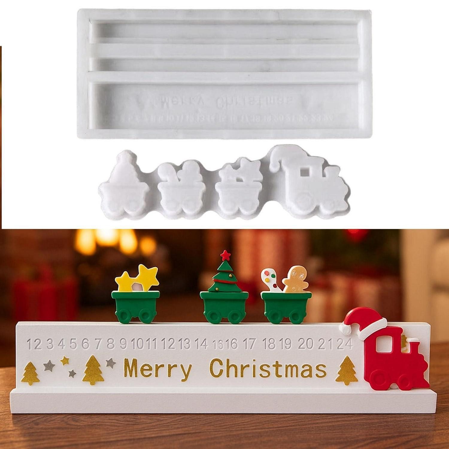 LuxusKollektion DIY-Adventskalender Adventskalender Silikonform Weihnachten mit Weihnachtsmann