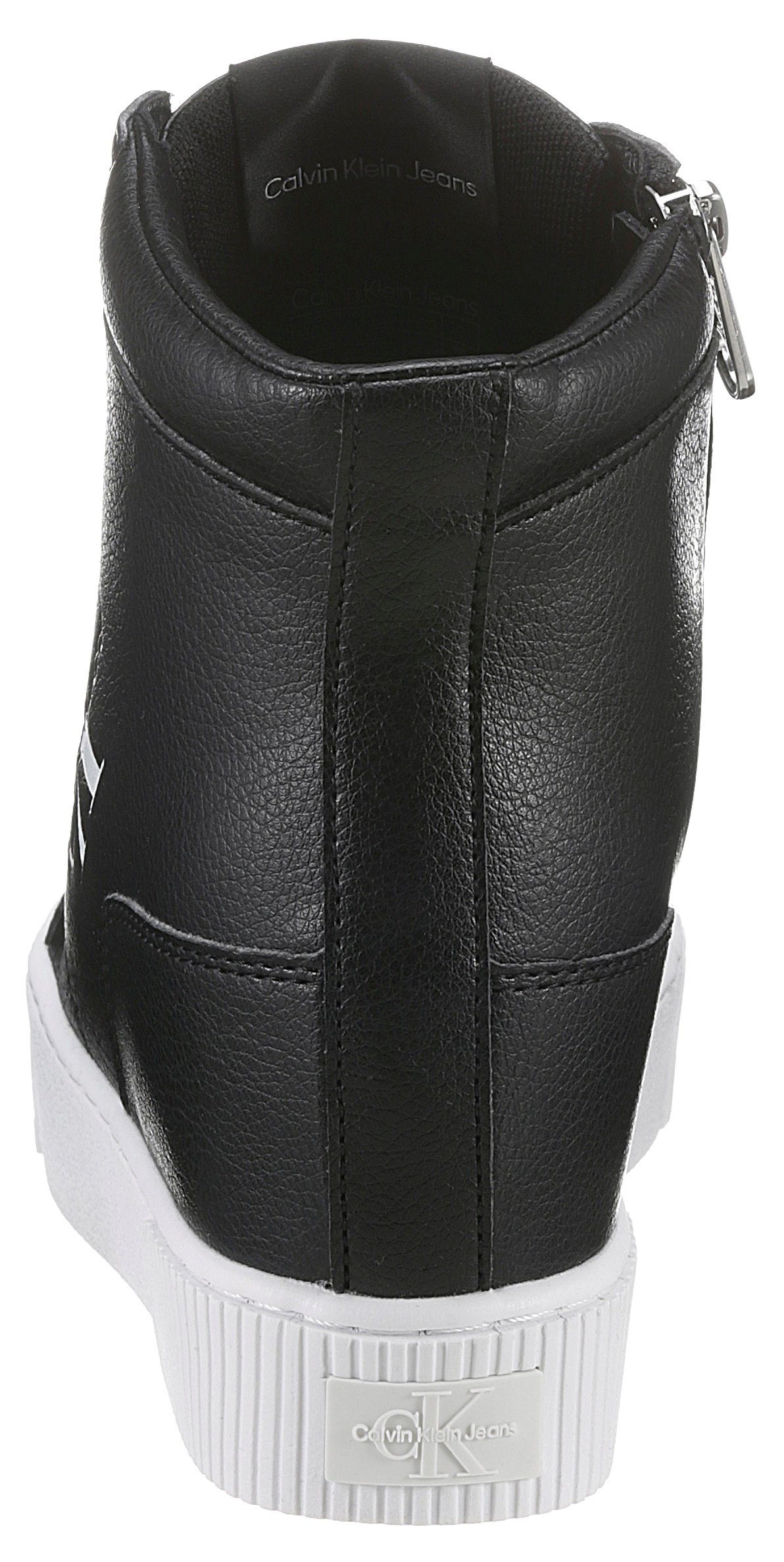 Calvin Klein Jeans HIDDEN WEDGE CUPSOLE Plateausneaker schwarz seitlichem mit LACEUP Logoschriftzug