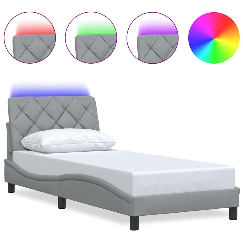 vidaXL Bett Bettgestell mit LED ohne günstig online kaufen