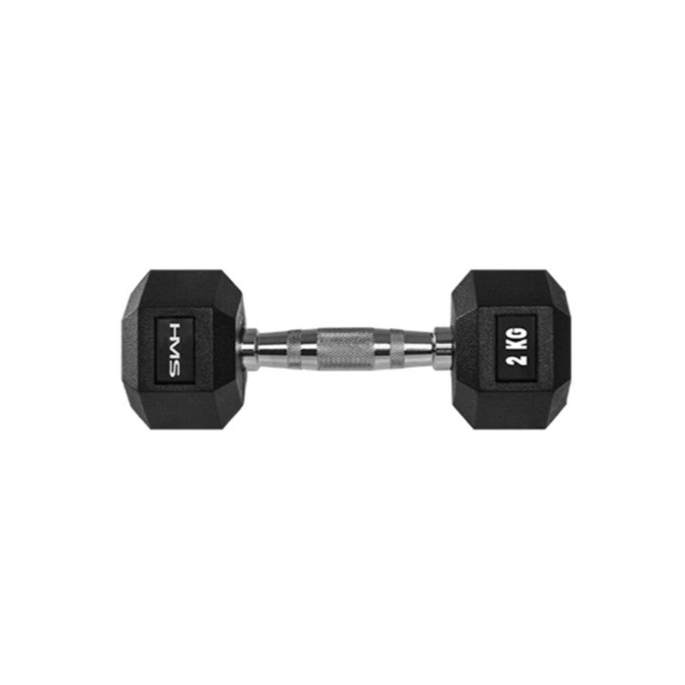 HMS Kurzhantel HEX PRO Hantel 2 kg Fitnesshantel, (Gummibedeckung), Schlagfeste Gummibedeckung schützt Boden und Hantel