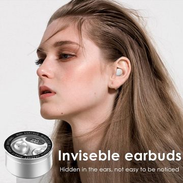 Xmenha In-Ear-Kopfhörer (Digitale LED-Anzeige zeigt die verbleibende Batterielaufzeit genau an. Bis zu 20 Stunden Gesamtakkulaufzeit mit dem Mini-Ladecase., HiFi-Klang & klare Anrufe dank moderner Technologie.Stabile Verbindung)