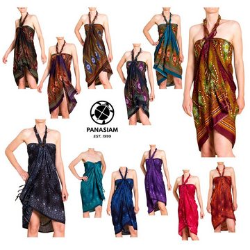 PANASIAM Pareo Sarong Peacock Design aus hochwertiger Viskose Strandtuch Wrap, Strandkleid Bikini Cover-up Tuch für den Strand Schultertuch Halstuch