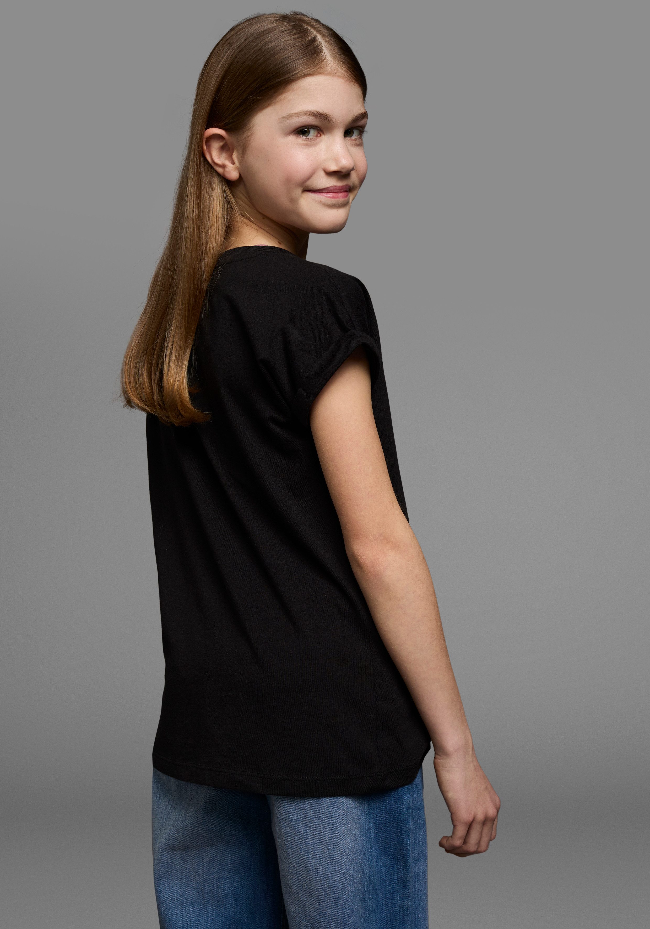 KIDSWORLD T-Shirt Mit Spruch: I AM UNIQUE kurzärmelig, weit geschnitten, bedruckt, Rundhalsausschnitt
