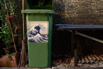 MuchoWow Wandsticker Die große Kluft von Kanagawa - Gemälde von Katsushika Hokusai (1 St), Mülleimer-aufkleber, Mülltonne, Sticker, Container, Abfalbehälter