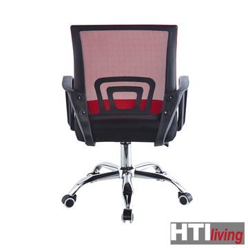 HTI-Living Schreibtischstuhl Schreibtischstuhl Georg Rot (Stück, 1 St), höhenverstellbarer Drehstuhl Lordosenstütze für ergonomisches Sitzen