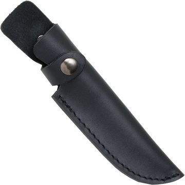 Haller Messer Survival Knife Outdoormesser Olivenholzzgriff Lederscheide, rostfrei