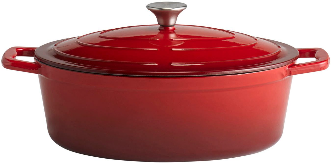 APS Bräter Stars, Gusseisen, 5 Liter, oval, 33x25 cm, Induktion